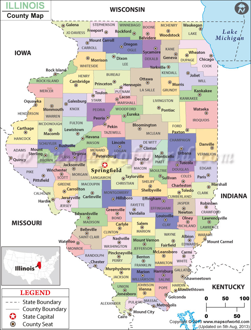 Map of Illinois Counties Map of Illinois Counties Map of Illinois Counties