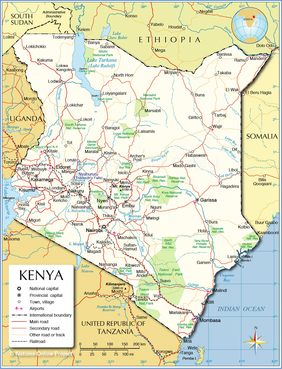 Map of Kenya Map of Kenya Map of Kenya