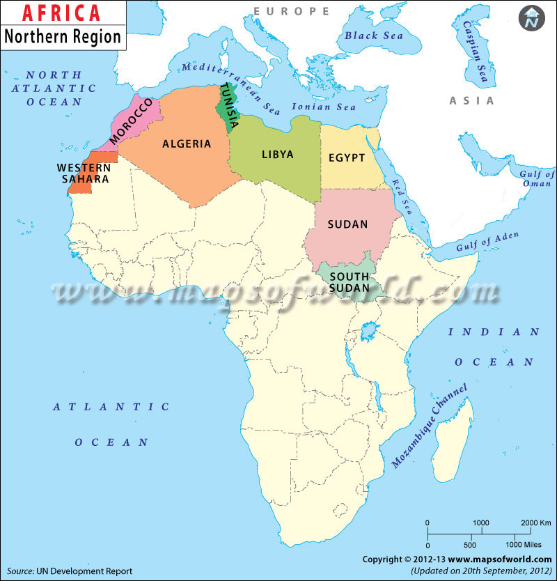 Map of North Africa Map of North Africa Map of North Africa