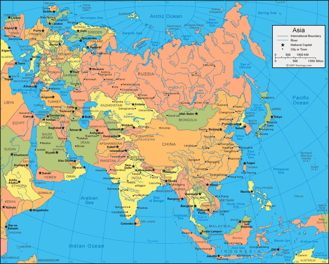 Physical Map Of Asia Physical Map Of Asia Physical Map Of Asia
