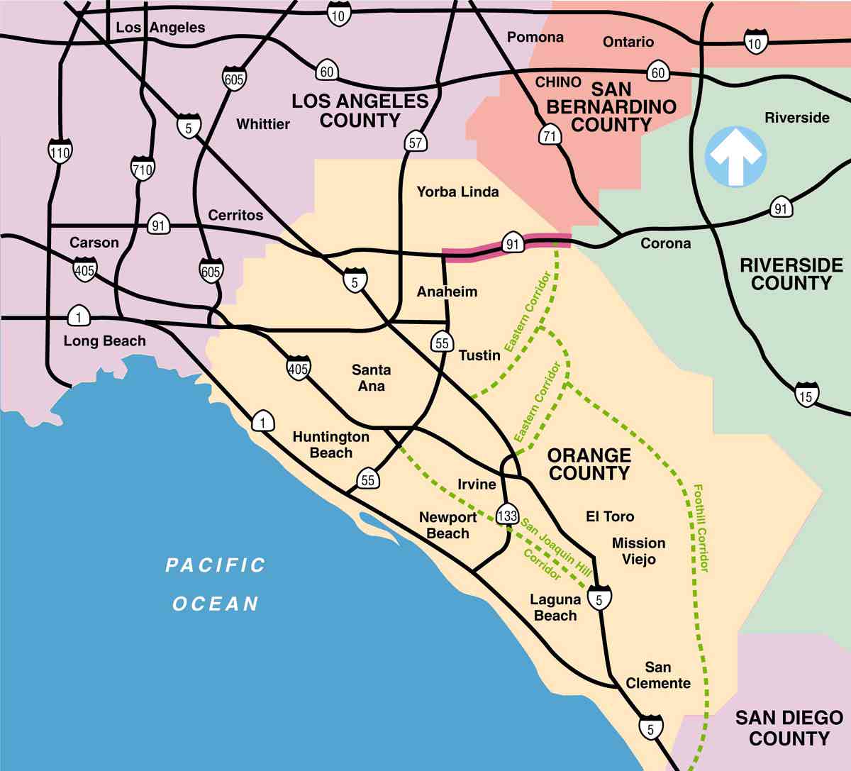 Map of the Orange County Map of the Orange County Map of the Orange County
