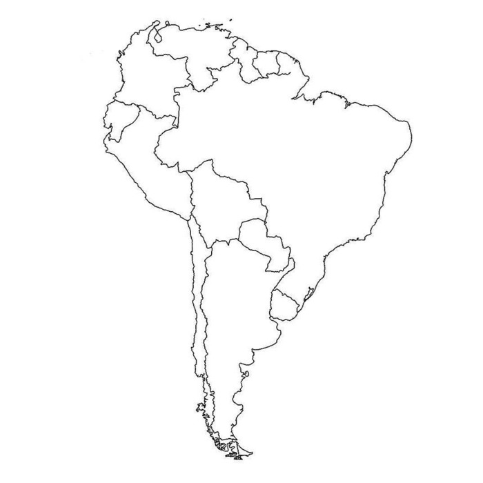 Blank Map Of South America